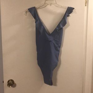 Xhilaration wedge wood blue swimsuit.